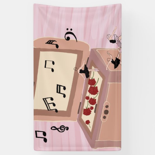 Ballerina Symfonie in een doos - Ballerina Art Spandoek (Verticaal)