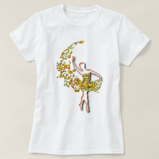 Ballerina T-Shirt Ballet Danser Meisje (Design voorkant)
