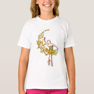 Ballerina T-Shirt - Fire Ballet Dancer Girl - Kuns