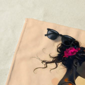 Ballerina Tanzt in Farbexplosion Strandlaken (In situ)