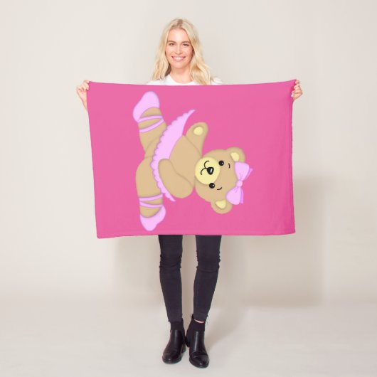 Ballerina Teddy Bear Fleece Deken (In situ)
