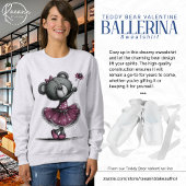 Ballerina Teddy Bear Valentine Sweatshirt