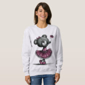Ballerina Teddy Bear Valentine Sweatshirt (Voorkant volledig)