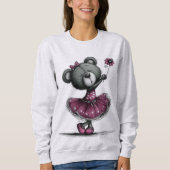 Ballerina Teddy Bear Valentine Sweatshirt (Voorkant)