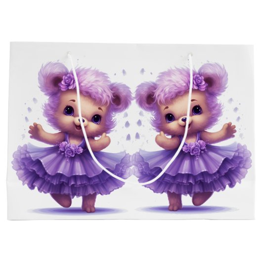 Ballerina Teddy Bears Groot Cadeauzakje (Achterkant)