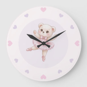 Ballerina Teddybeer Mooie Kinderkamer Grote Klok