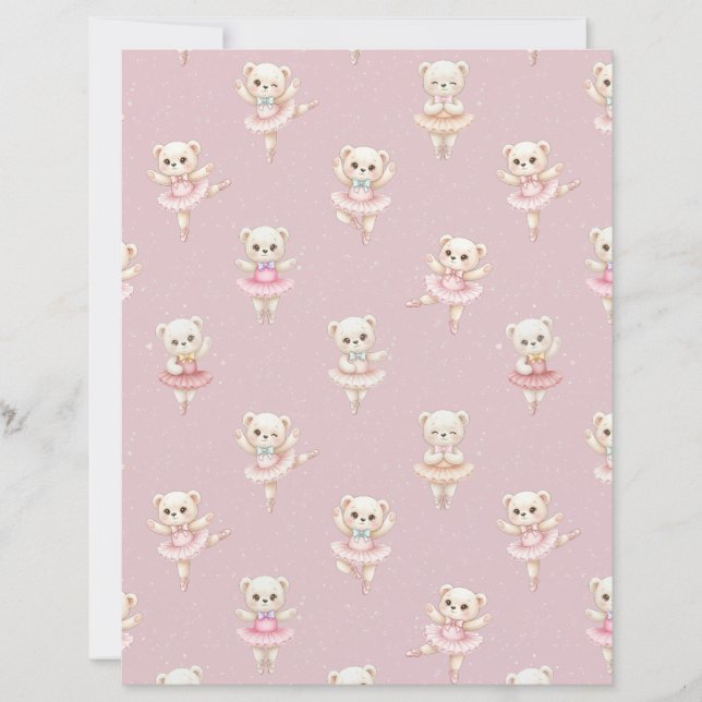 Ballerina Teddybeer Roze Fab (Voorkant)