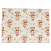 Ballerina Teddyberen Roze Tutus en Vlinders Groot Cadeauzakje (Achterkant)
