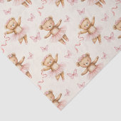 Ballerina Teddyberen Roze Tutus en Vlinders Tissuepapier (Detail)