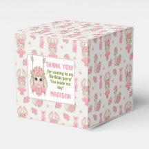 Ballerina themed bunny pastel roze meisje