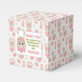 Ballerina themed bunny pastel roze meisje bedankdoosjes