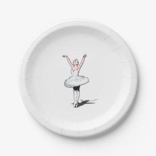 Ballerina Thmed Birthday Party Paper Borden Papieren Bordje