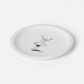 Ballerina Thmed Birthday Party Paper Borden Papieren Bordje (Gekanteld)