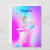 Ballerina Tie Dye Paars Blue Age Birthday Kaart (Achterkant)