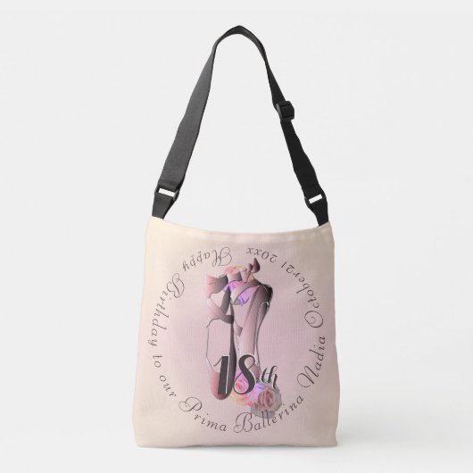 Ballerina Toe Shoes Medallion Custom Event Crossbody Tas (Voorkant)