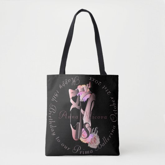 Ballerina Toe Shoes Medallion Uw evenement Tote Bag (Voorkant)