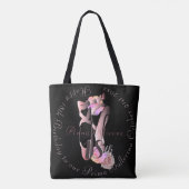 Ballerina Toe Shoes Medallion Uw evenement Tote Bag (Achterkant)