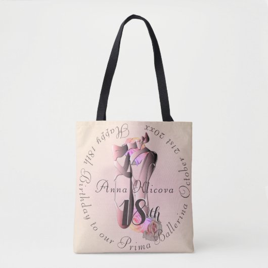 Ballerina Toe Shoes Medallion Uw evenement Tote Bag (Voorkant)