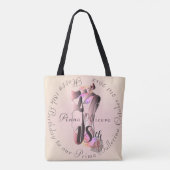 Ballerina Toe Shoes Medallion Uw evenement Tote Bag (Achterkant)