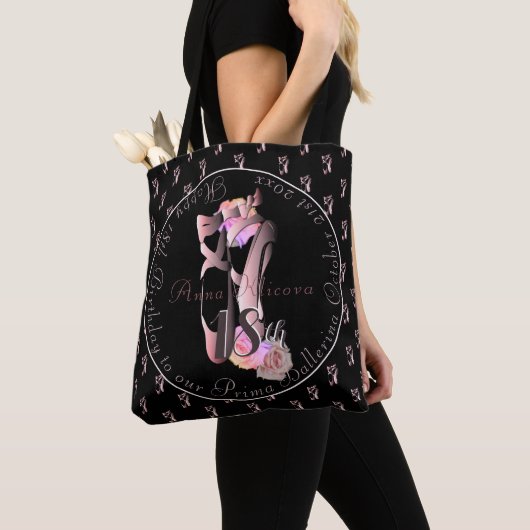 Ballerina Toe Shoes Medallion Your Event Canvas ta Tote Bag (Dichtbij)