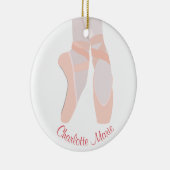 Ballerina Toe Shoes Personaliseert Keramisch Ornament (Rechts)