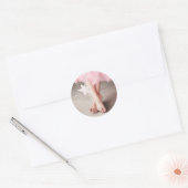 Ballerina Toes Ronde Sticker (Envelop)