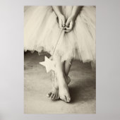 Ballerina Toes (zwart-wit) Poster (Voorkant)