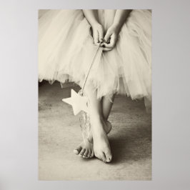 Ballerina Toes (zwart-wit) Poster