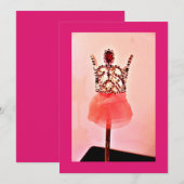 Ballerina Toverstaf Kaart (Voorkant / Achterkant)