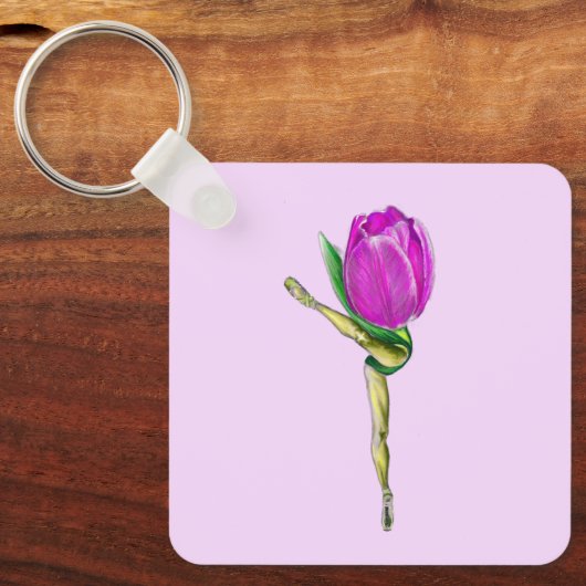 Ballerina Tulip Ballet Dancer Sleutelhanger (Voorkant)