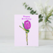 Ballerina Tulip Ballet Dancer Verjaardag Kaart (Staand voorkant)