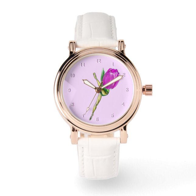 Ballerina Tulp Ballet Danser Horloge Cadeau (Voorkant)
