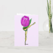 Ballerina Tulp Ballet Danser Vaderdag Kaart (Achterkant)