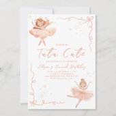 Ballerina Tutu 2e verjaardag uitnodiging (Voorkant)