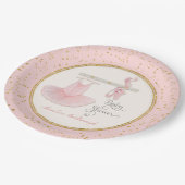 Ballerina Tutu Baby Girl Shower Script Typografie Papieren Bordje (Gekanteld)