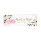 Ballerina Tutu Baby shower Adreslabel Etiket (Voorkant)