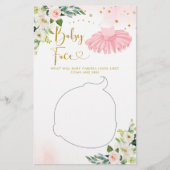 Ballerina Tutu Baby shower Baby Gezichtsspel (Voorkant)
