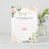 Ballerina Tutu Baby shower Bingo Games Kaart (Staand voorkant)