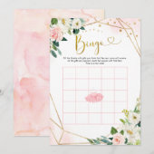 Ballerina Tutu Baby shower Bingo Games Kaart (Voorkant / Achterkant)