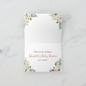 Ballerina Tutu Baby shower Dank u gevouwen Kaart (Binnen)