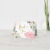 Ballerina Tutu Baby shower Dank u gevouwen Kaart (Voorkant)