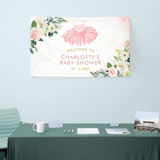 Ballerina Tutu Baby shower grote banner (Beurs)