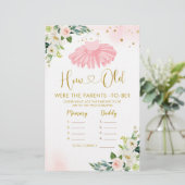 Ballerina Tutu Baby shower Hoe oude Ouders Spel (Staand voorkant)