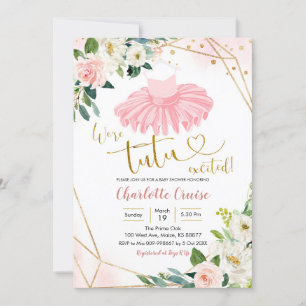 Ballerina Tutu Baby shower Kaart