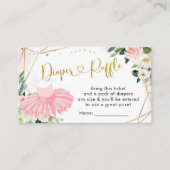 Ballerina Tutu Baby shower Luier Raffle Kaart (Voorkant)
