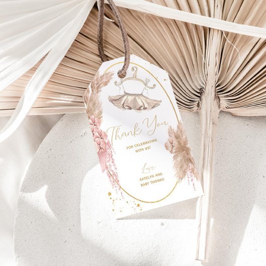 Ballerina Tutu Baby shower of Birthday Hartelijk d Cadeaulabel