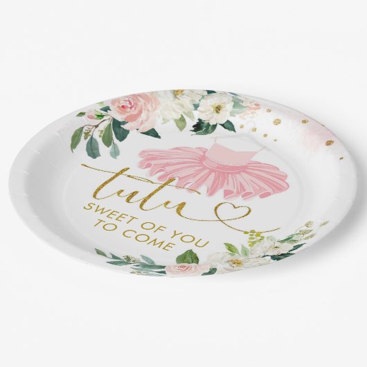 Ballerina Tutu Baby shower Papier Bord (Gekanteld)