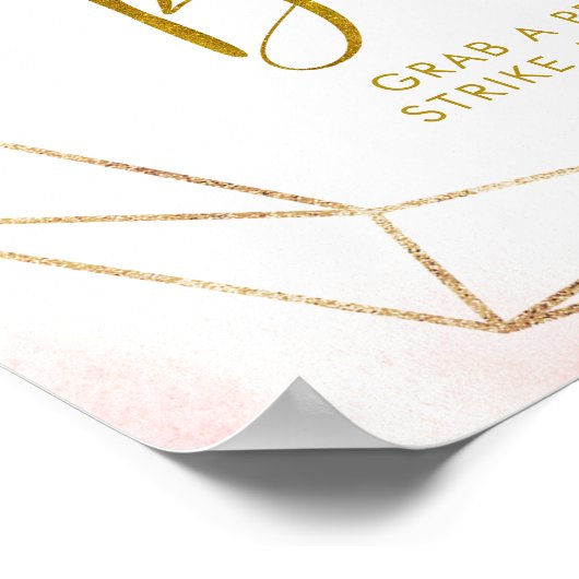 Ballerina Tutu Baby shower Photo Booth Sign Poster (Hoek)