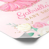 Ballerina Tutu Baby shower Welkom Poster (Hoek)