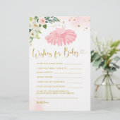 Ballerina Tutu Baby shower Wensen voor Baby (Staand voorkant)